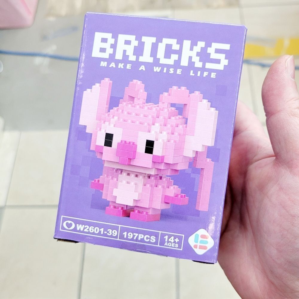 Brand New Stitch Pink Angel Bricks Lego Figure